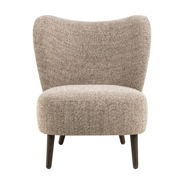 Béžové křeslo z textilie bouclé Elmont – Actona-image-1