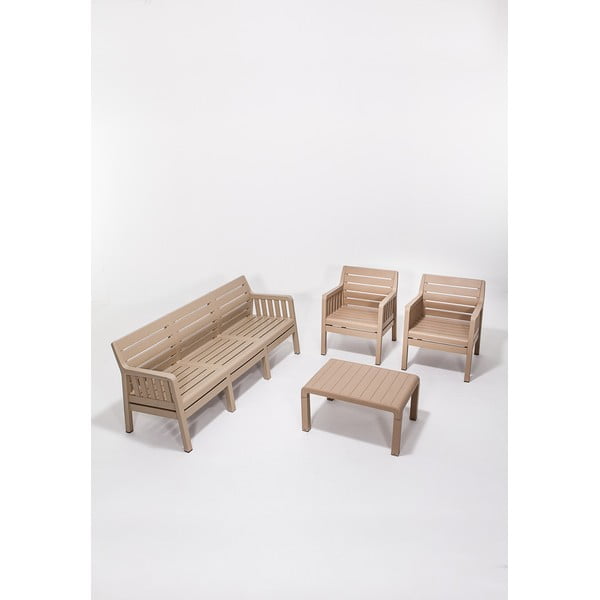 Béžový zahradní lounge set pro 5 Lara – Floriane Garden-image-1