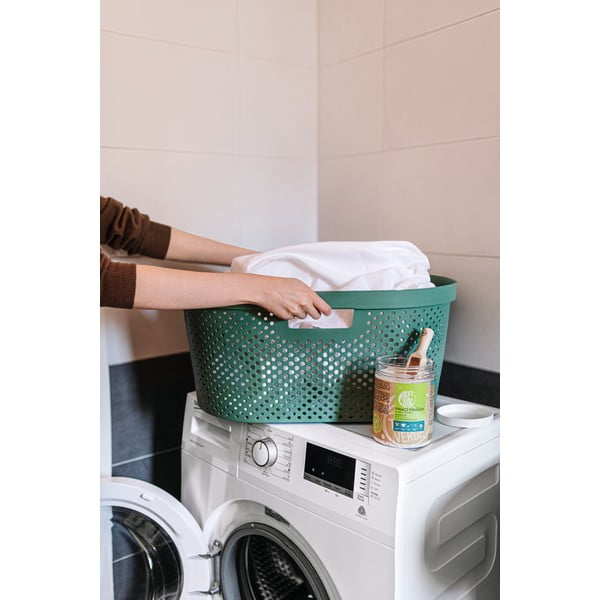 Zelený koš na prádlo Curver Infinity Hamper, 40 l-image-1