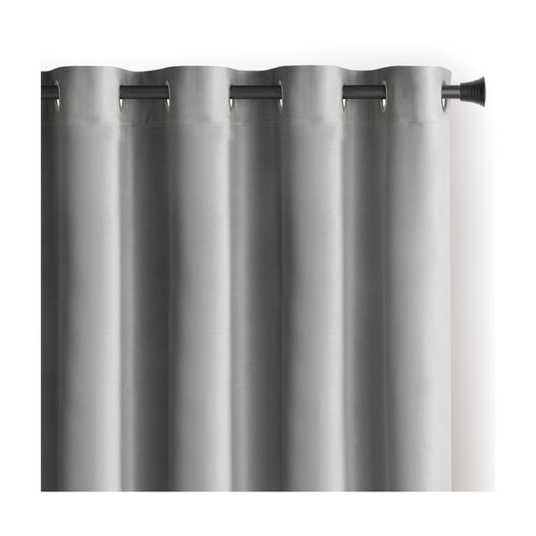 Světle šedý sametový dimout závěs 140x270 cm Eyelets – Restilo
