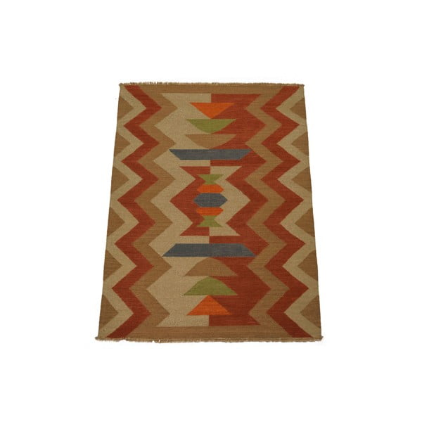 Ručně tkaný koberec Orange Beige Ethno, 140x200 cm