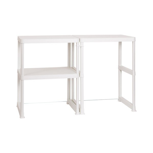 Bílý plastový koupelnový regál 148x93 cm Wash & Store – DEA HOME