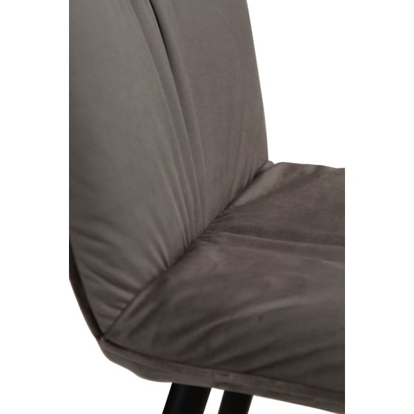 Šedá sametová barová židle DAN-FORM Denmark Join, výška 93 cm-image-1