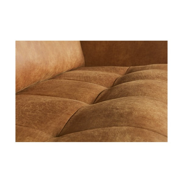 Hnědá pohovka z imitace kůže 277 cm Rodeo – WOOOD-image-4