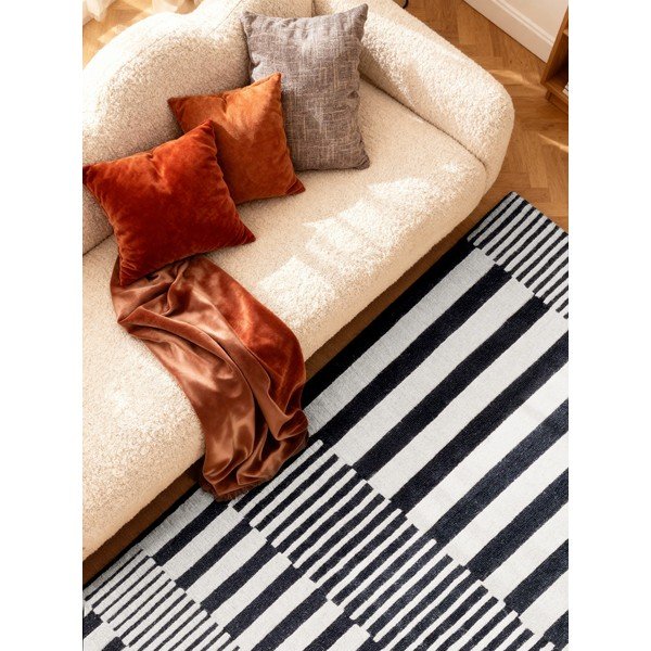 Černobílý ručně tkaný vlněný koberec 160x230 cm Stryve Pulse – Elle Decoration-image-2