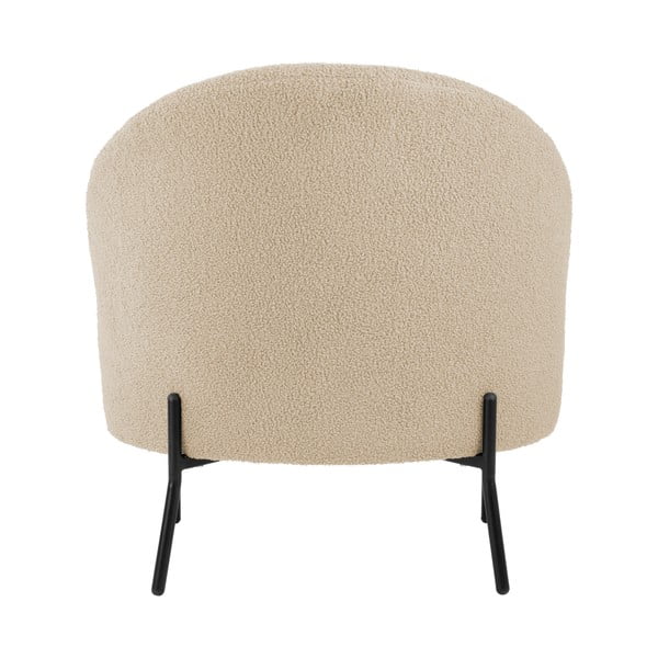 Béžové křeslo z textilie bouclé Noble – Leitmotiv-image-4