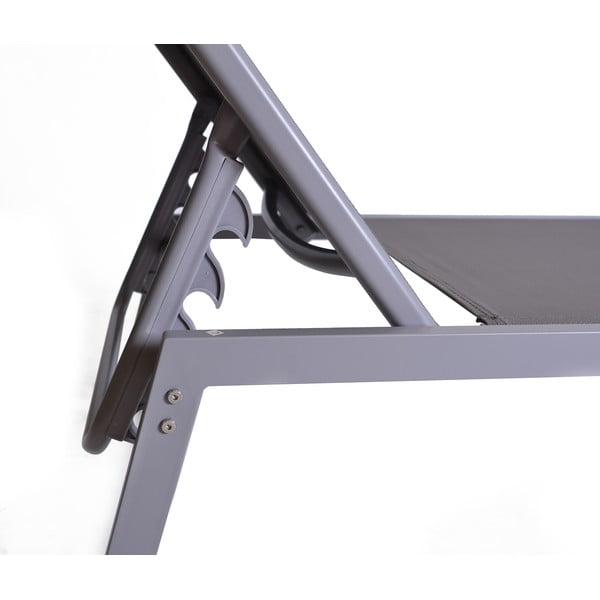 Šedé kovové zahradní lehátko v sadě 2 ks Bari - Rojaplast-image-4