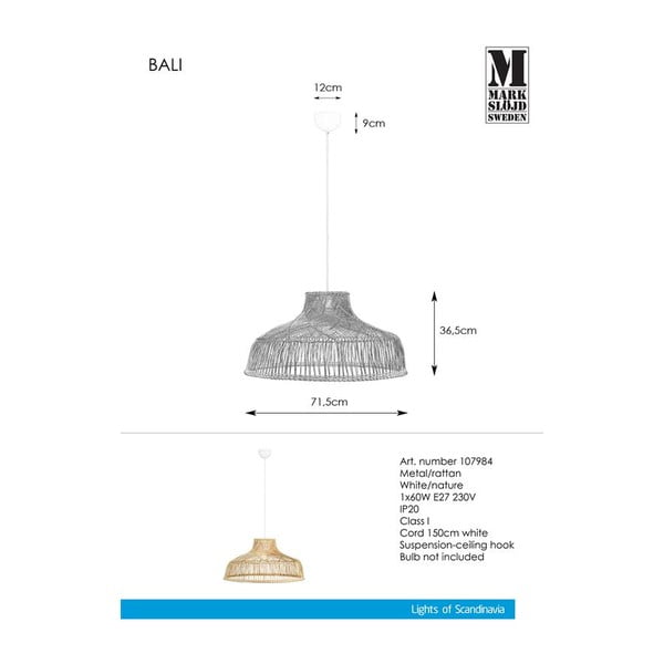 Závěsné svítidlo Markslöjd Bali Pendant Nature-image-2