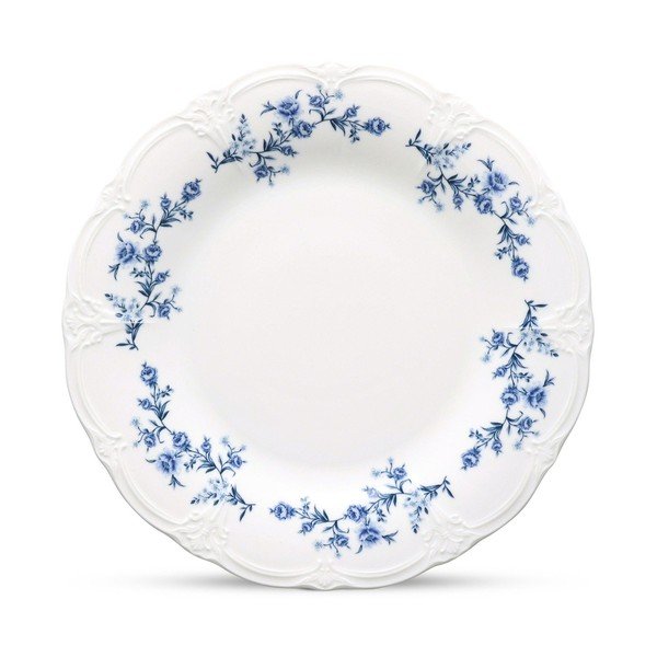Bílý/modrý porcelánový talíř ø 27,5 cm Retro – BonBistro