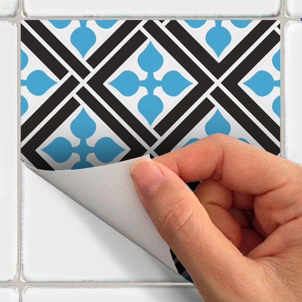 Sada 30 samolepek na stěnu Ambiance Azulejos Talia, 15 x 15 cm-image-1