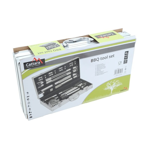 Set 18 kusů grilovacího nářadí v kufříku Cattara Alu-image-4