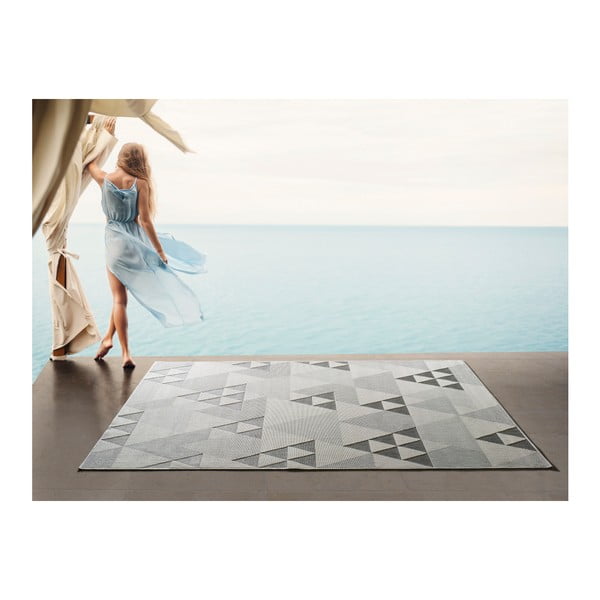 Béžový venkovní koberec Universal Clhoe Triangles, 120 x 170 cm-image-2