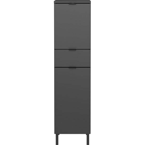 Antracitová vysoká/úzká koupelnová skříňka 30x120 cm Arcena – Germania