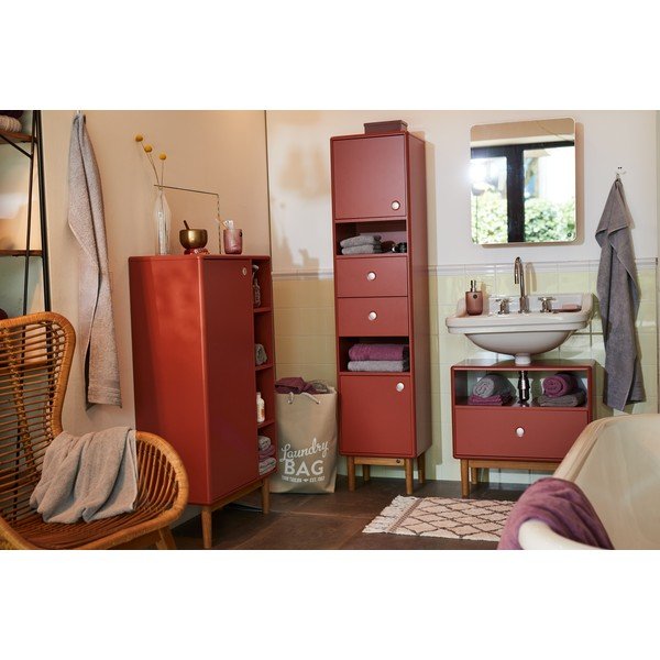 Červená koupelnová skříňka Tom Tailor Color Bath, 40 x 158 cm-image-1