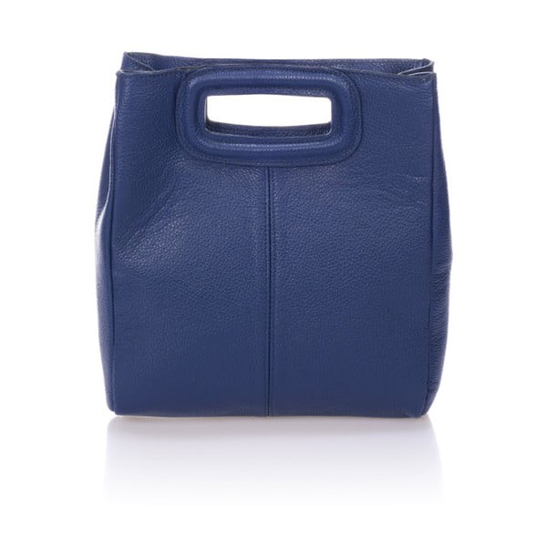 Modrá kožená kabelka Markese Cara