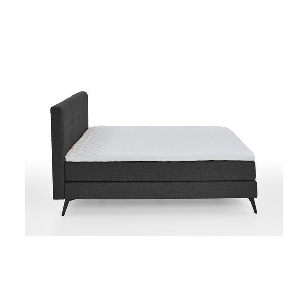 Antracitová boxspring postel 160x200 cm ANCONA – Meise Möbel-image-2