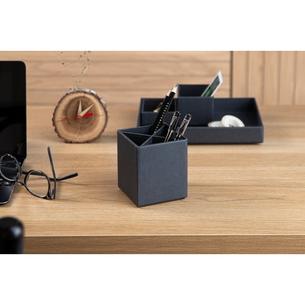 Tmavě šedý 4dílný stolní organizér na psací pomůcky Bigso Box of Sweden Lena-image-1