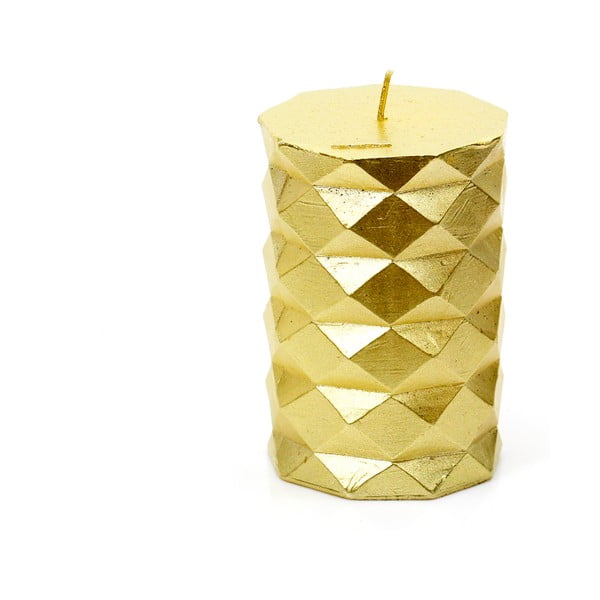 Svíčka ve zlaté barvě Unimasa Fashion, výška 10 cm