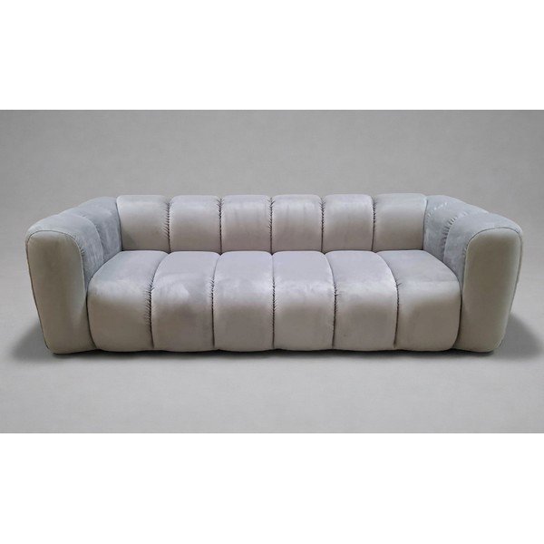 Šedá sametová pohovka 230 cm Lupine - II. jakost – Micadoni -image-1