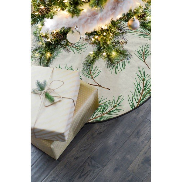 Bavlněný koberec pod vánoční stromeček Butter Kings Fir Branches, ø 130 cm-image-1