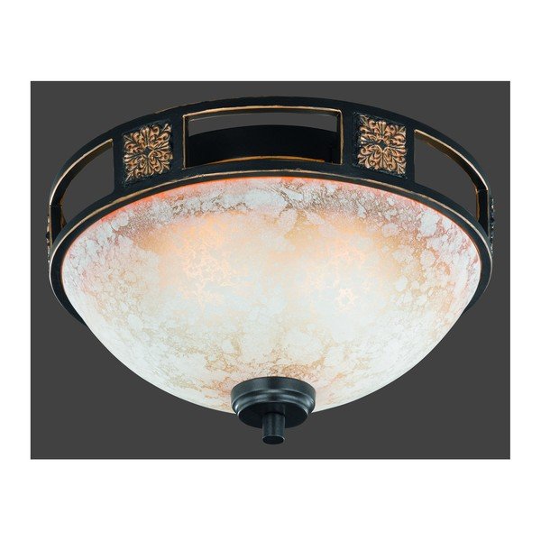 Černé stropní svítidlo se skleněným stínidlem ø 33 cm Quinta – Trio-image-2