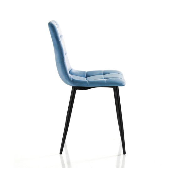 Modré sametové jídelní židle v sadě 2 ks Faffy – Tomasucci-image-3
