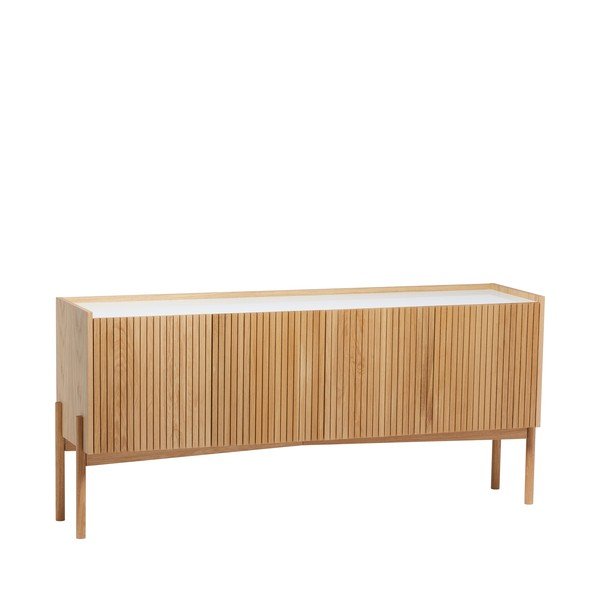 Nízká komoda v dekoru dubu v přírodní barvě 177x42 cm Bottrup – Woodman-image-1