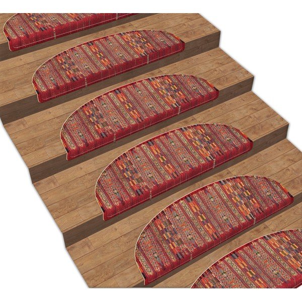 Červené nášlapy na schody v sadě 16 ks 65x20 cm Anatolia - Vitaus-image-1