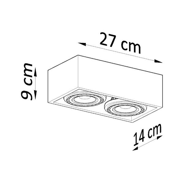 Šedé stropní svítidlo 14x27 cm Postiga – Sollux-image-3