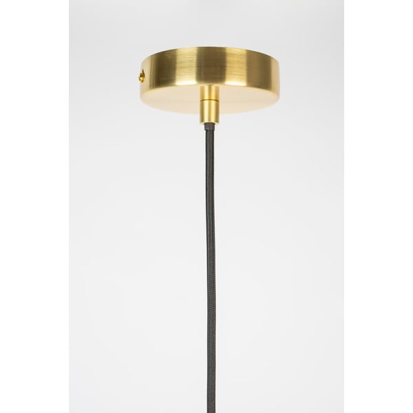 Šedé závěsné svítidlo se skleněným stínítkem 25x25 cm Lauren - White Label-image-3