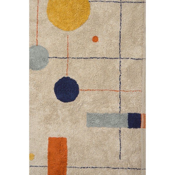 Béžový pratelný/ručně tkaný bavlněný koberec 170x240 cm Geometrical Shapes – Lorena Canals-image-3