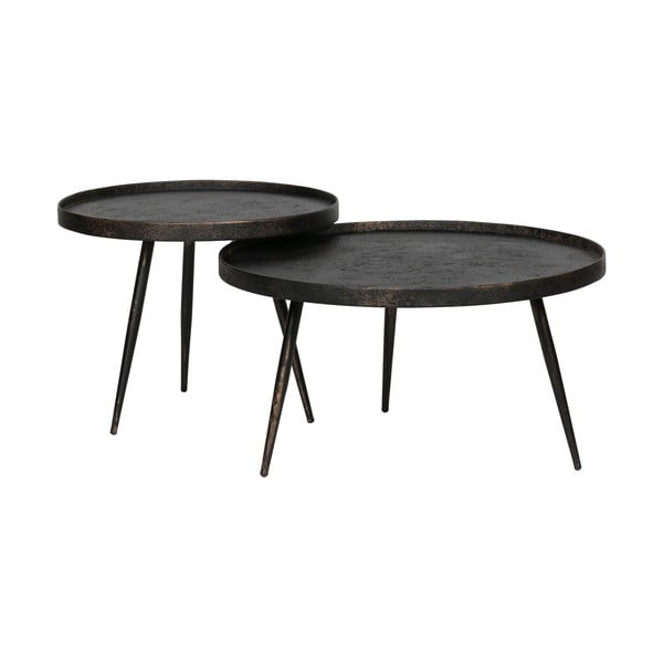 Černý kulatý konferenční stolek ø 58 cm Bounds – WOOOD-image-3