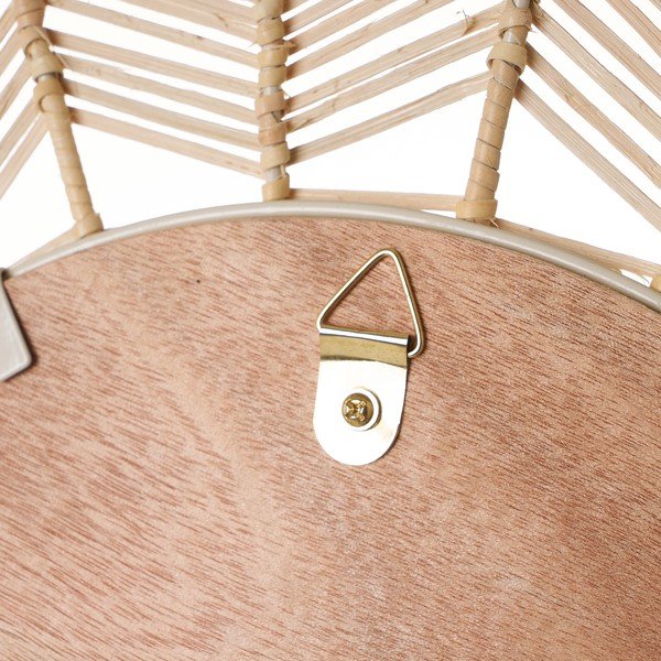 Nástěnné zrcadlo s ratanovým rámem ø 55 cm - Casa Selección-image-1