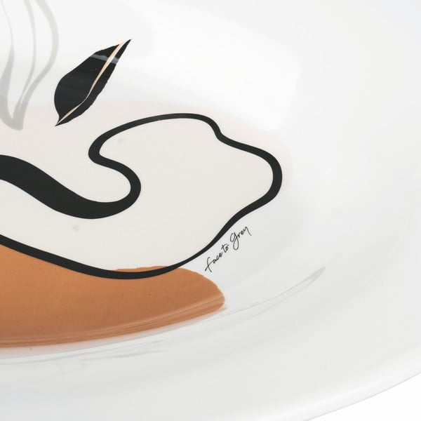 Keramický servírovací talíř VDE Tivoli 1996 Face to Grey, 48 x 33 cm-image-2