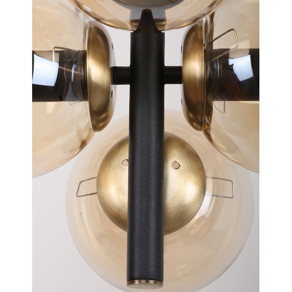 Černé závěsné svítidlo se skleněným stínidlem ø 35 cm Forte – Squid Lighting-image-3