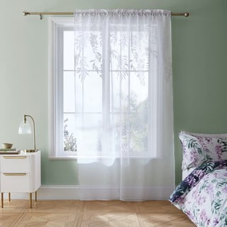 Bílá záclona 140x229 cm Wisteria Floral – Catherine Lansfield