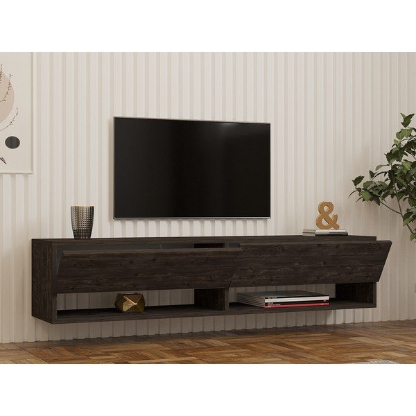 Antracitový TV stolek 141x31x30 cm Arges – Kalune Design-image-4
