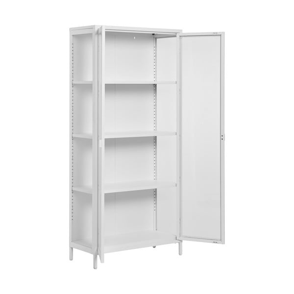 Bílá kovová vitrína 80x175 cm Brisbane – House Nordic-image-1