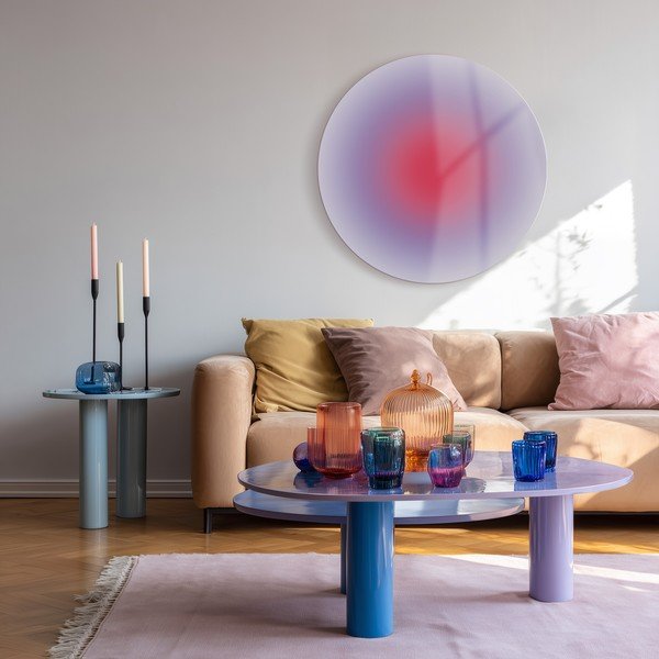 Tištěný skleněný obraz ø 70 cm Halo – Styler-image-2