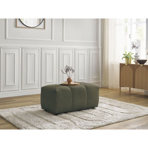 Khaki podnožka z textilie bouclé Roxelane – Bobochic Paris-image-4