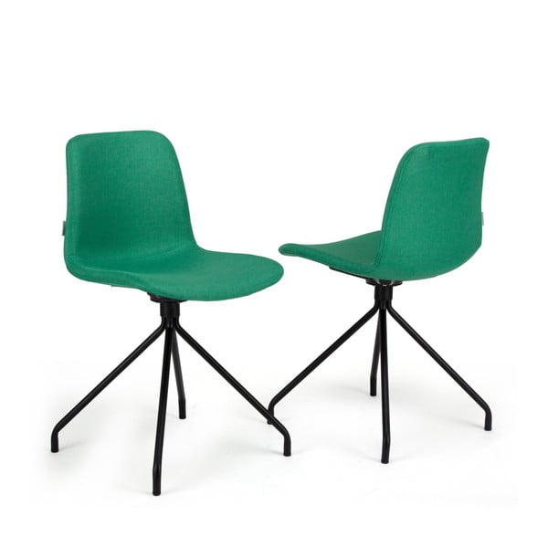 Sada 2 zelených židlí Garageeight Forett X