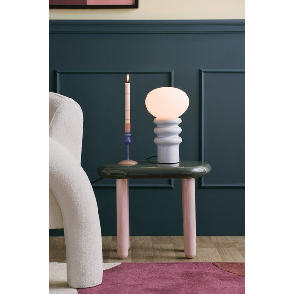Světle modrá keramická stolní lampa (výška 33,5 cm) Catania Aro – Leitmotiv-image-1
