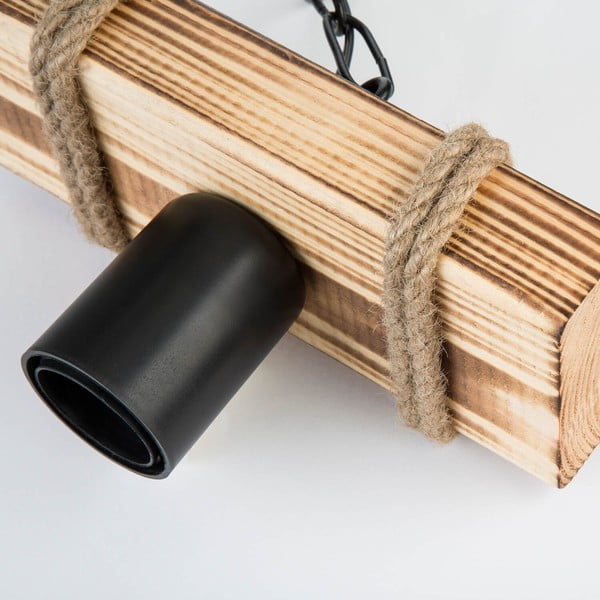 Stropní svítidlo v černo-přírodní barvě 10x20 cm – Squid Lighting-image-1