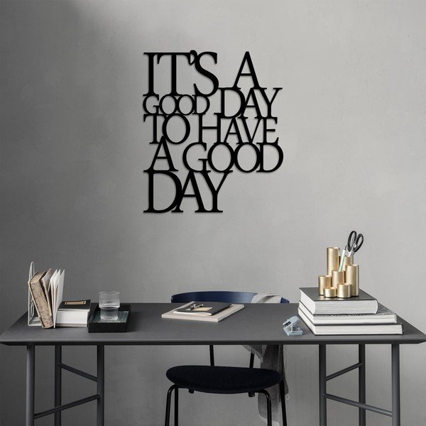 Černá nástěnná dekorace Wallity Good Day-image-1