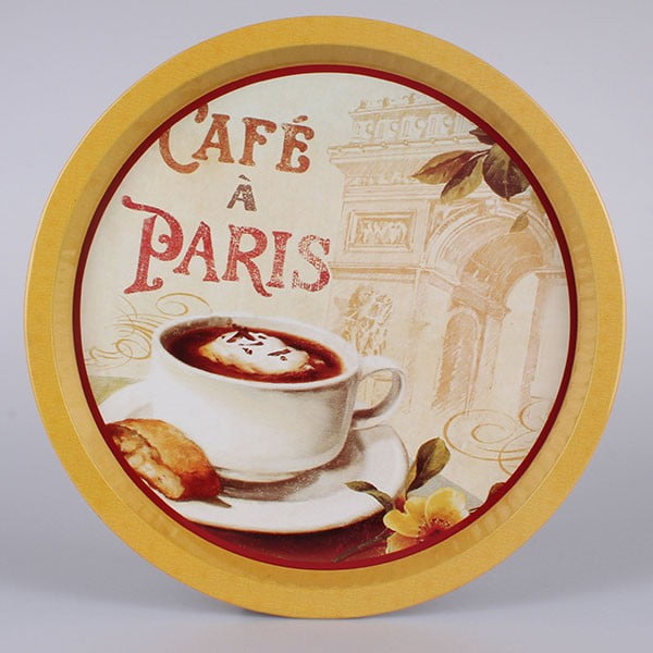 Plechový podnos Café a Paris