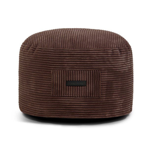 Tmavě hnědý manšestrový taburet Om 60 – SLOWDOWN