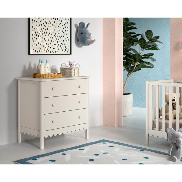 Béžová dětská komoda 89x90x55 cm Swingo – Vipack-image-1