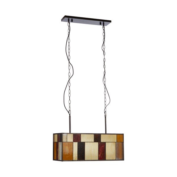 Kovové závěsné svítidlo se skleněným stínidlem Waldorf – Premier Housewares