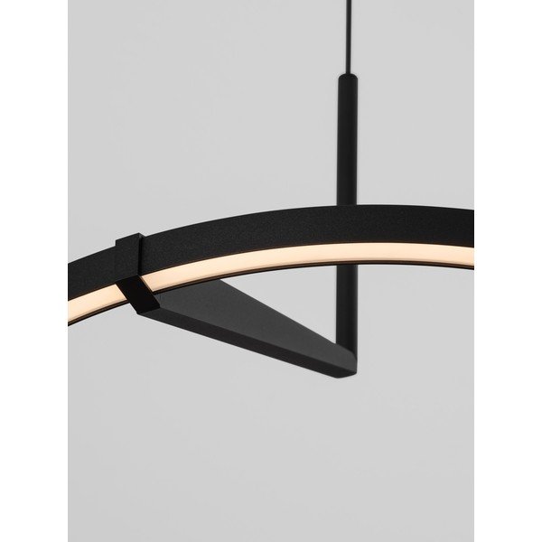 Matně černé hliníkové LED stmívatelné závěsné svítidlo ø 60 cm Tilia – Nova Luce-image-2
