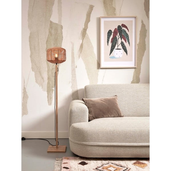 Stojací lampa s ratanovým stínidlem v přírodní barvě (výška 130 cm) Tanami – Good&Mojo-image-3